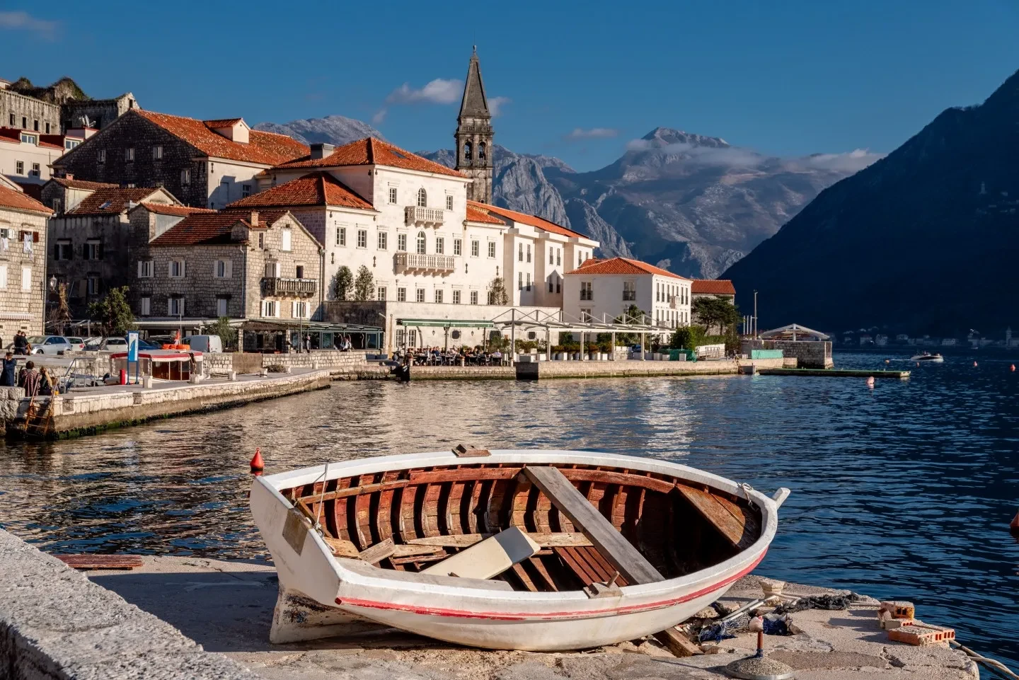 Tranquil Adriatic Views – Calm Sea and Coastal Horizon in Budva
