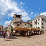 Sunset View Over the Grand Old City of Kotor with Its Timeless Stone Buildings