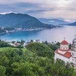 Elevated Sea View Over the Tranquil Waters of Boka Kotorska